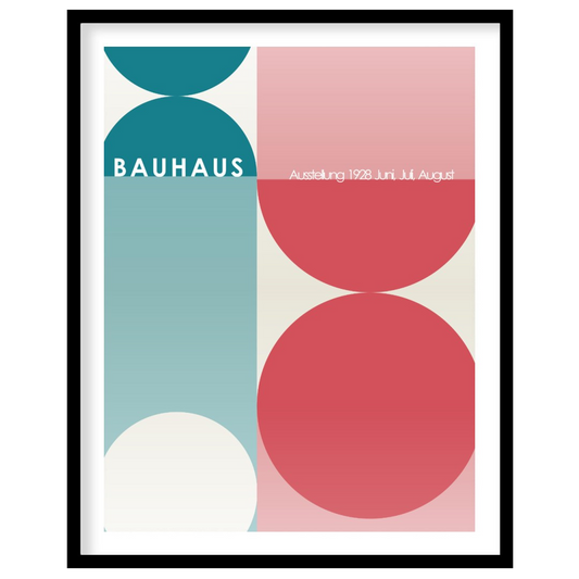 This striking poster from the Bauhaus movement, likely for an “Ausstellung” (exhibition) in June, J… for area