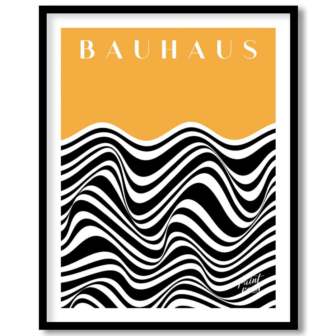 This striking Bauhaus-inspired art print features a bold and captivating design that plays with opt… for home