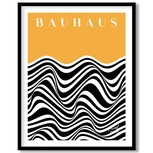 This striking Bauhaus-inspired art print features a bold and captivating design that plays with opt… for home