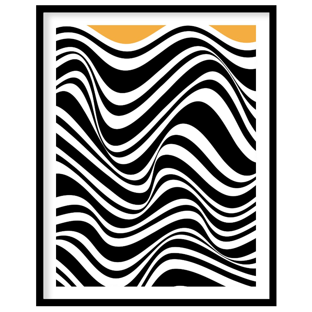 This striking Bauhaus-inspired art print features a bold and captivating design that plays with opt… for home