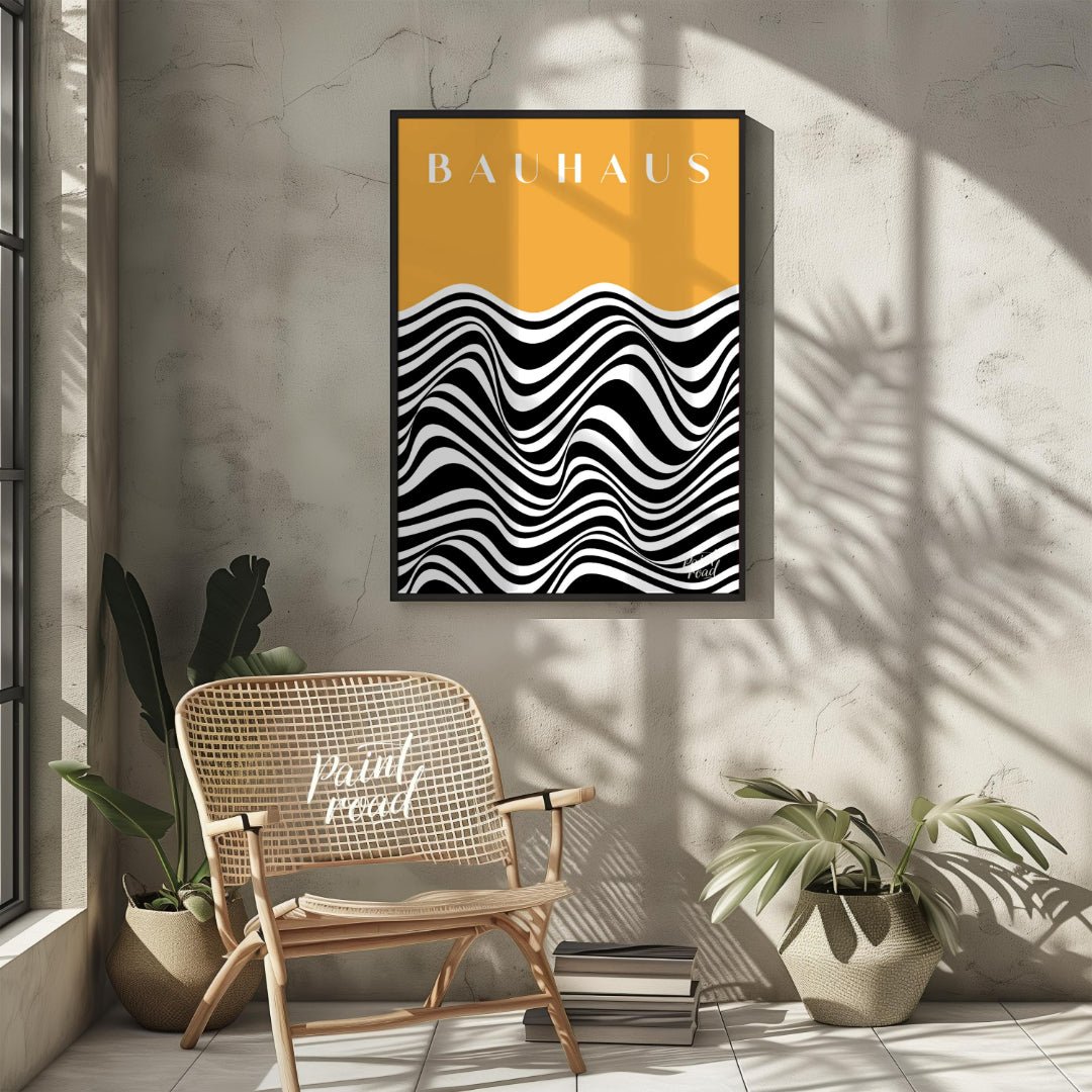 Bauhaus Optical Wave Painting available online at Paintroad showing aesthetic art print and avant - garde