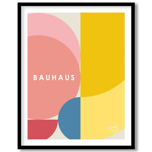 Bauhaus Pastel Geometric Blocks Painting available online at Paintroad showing Abstract Bedroom and Minimalist