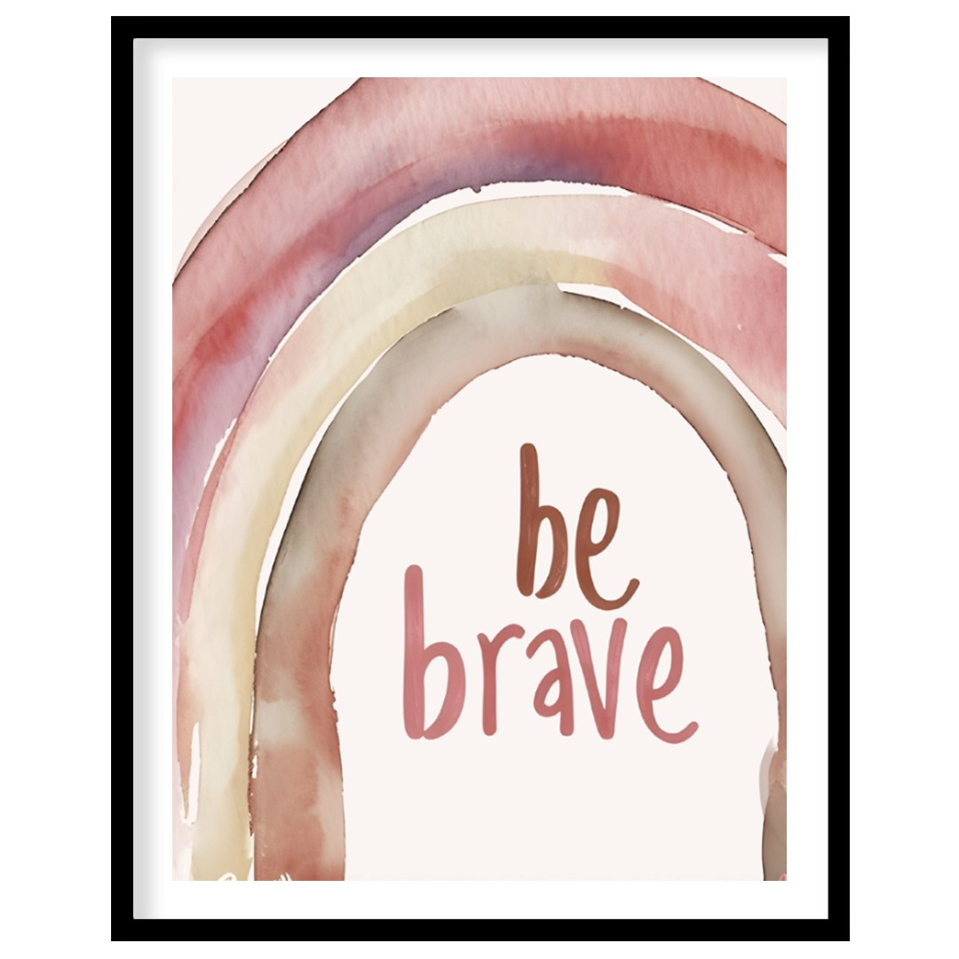 This gentle and affirming poster features a soft watercolor rainbow arched gracefully over the hand… for lovely house