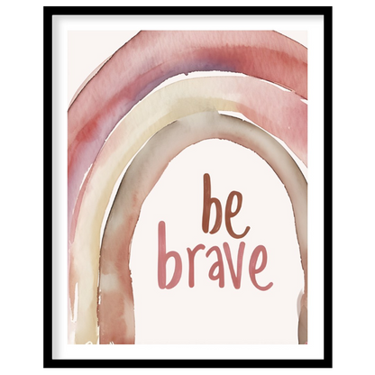 This gentle and affirming poster features a soft watercolor rainbow arched gracefully over the hand… for lovely house