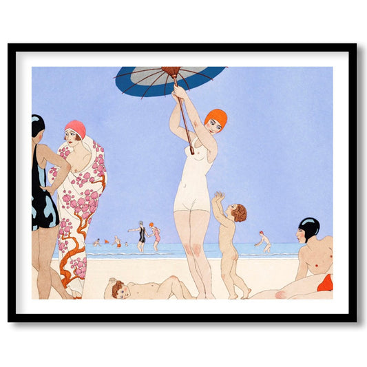 Immerse yourself in the elegant charm of seaside leisure with this exquisite artwork. Capturing a for residence