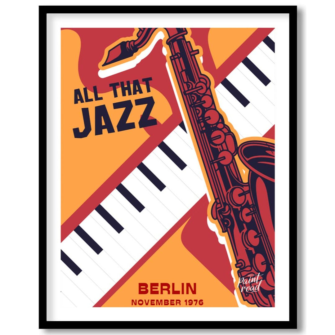 Capture the vibrant spirit of 1970s jazz with this bold and graphically dynamic art print, celebrat… for sweet home