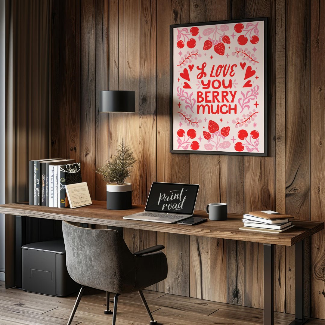 This charming digital illustration conveys a sweet message of affection with the phrase "I Love You… for office