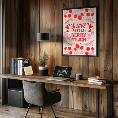 This charming digital illustration conveys a sweet message of affection with the phrase "I Love You… for office