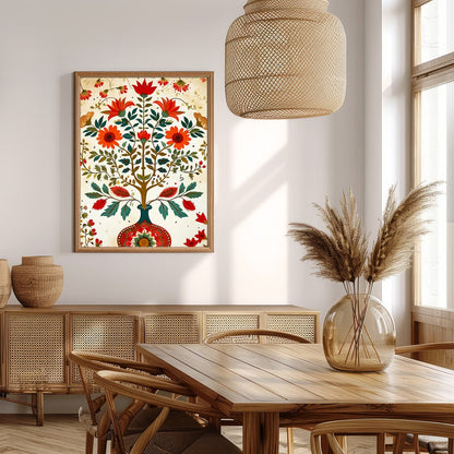 Elevate your living space with this vibrant depiction of flourishing flora in a harmonious dance of for Extra Kitchen