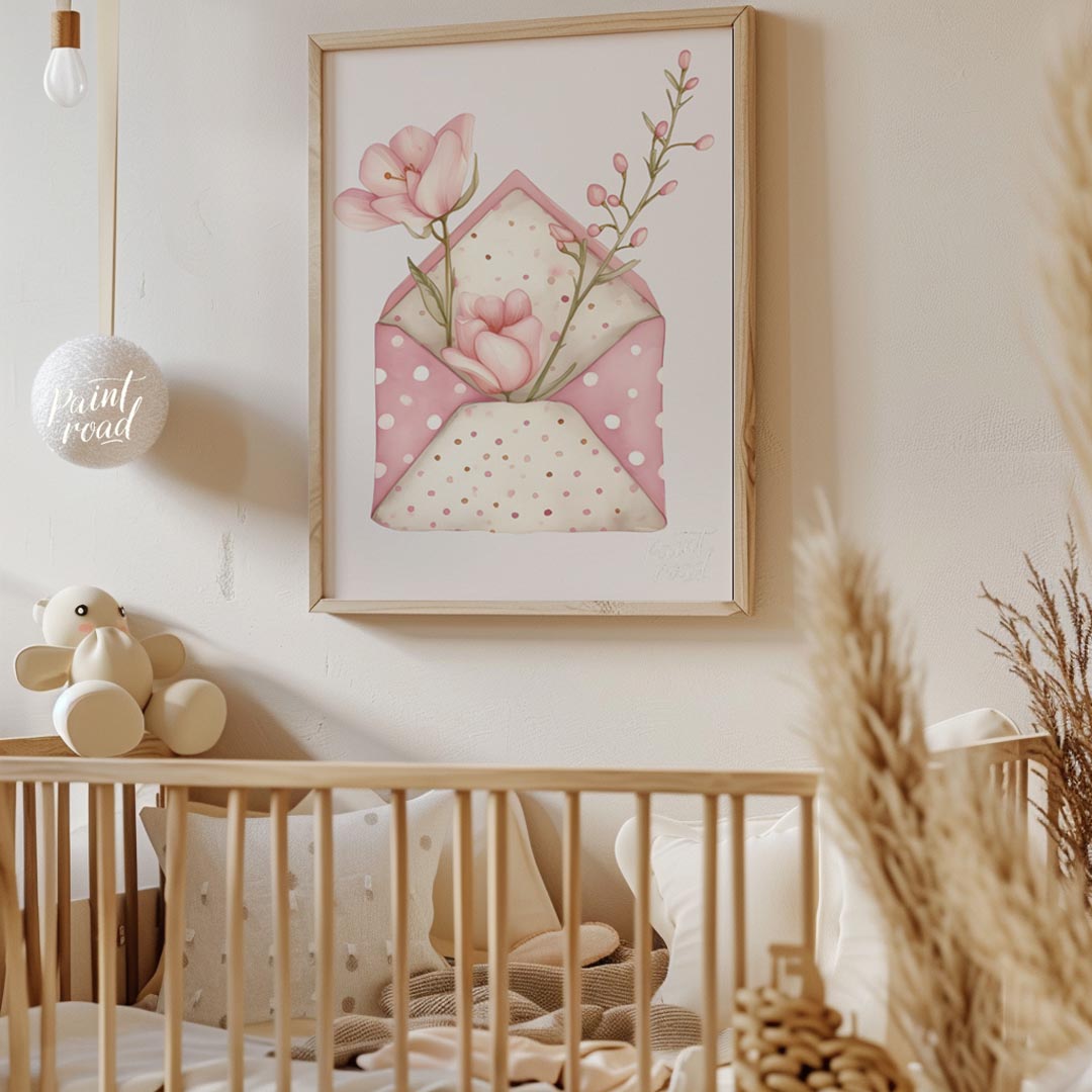 “Blooming Letters” delicately blends the charm of handwritten sentiments with the timeless beauty o… for nursery