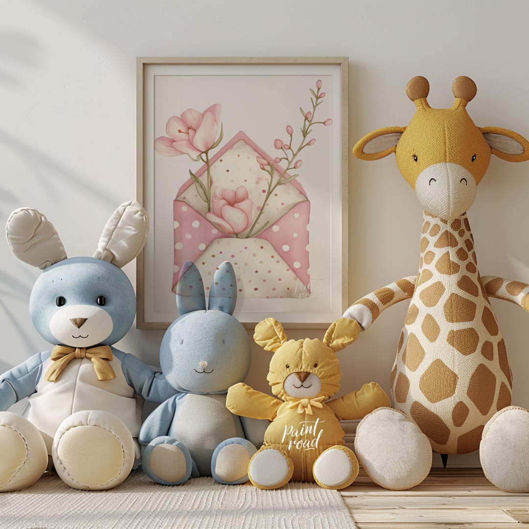 “Blooming Letters” delicately blends the charm of handwritten sentiments with the timeless beauty o… for nursery