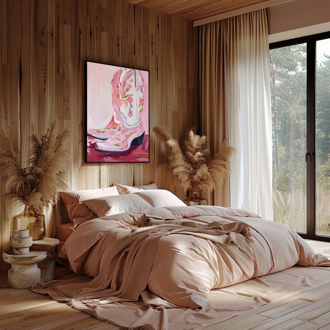 This vibrant artwork captures the spirit of the West with a modern twist, featuring elegantly for Bedroom
