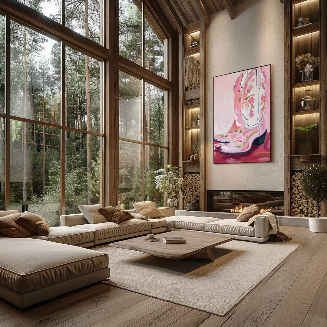 This vibrant artwork captures the spirit of the West with a modern twist, featuring elegantly for Living Room