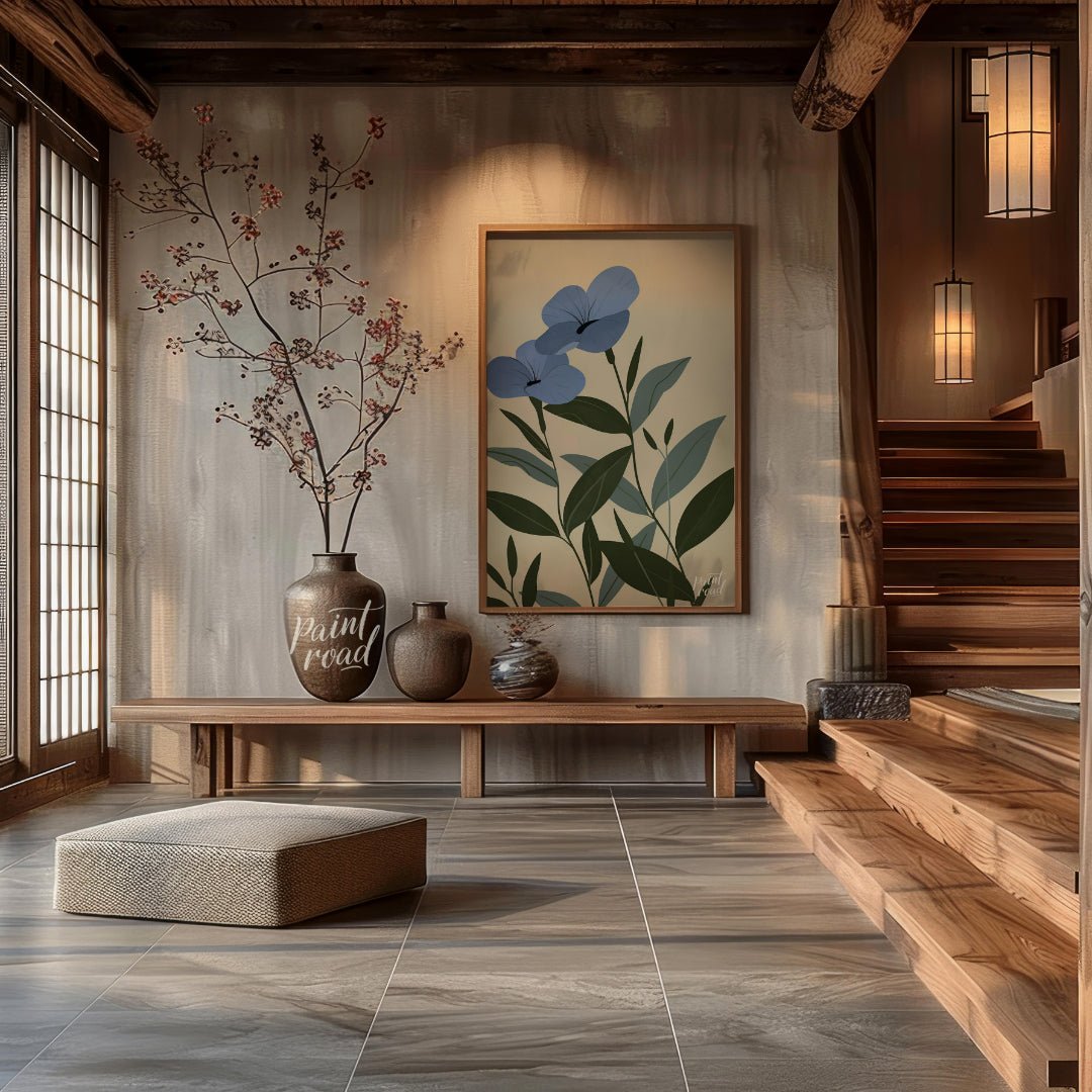 Blue Bloom Serene Painting available online at Paintroad showing art beauty and bloom