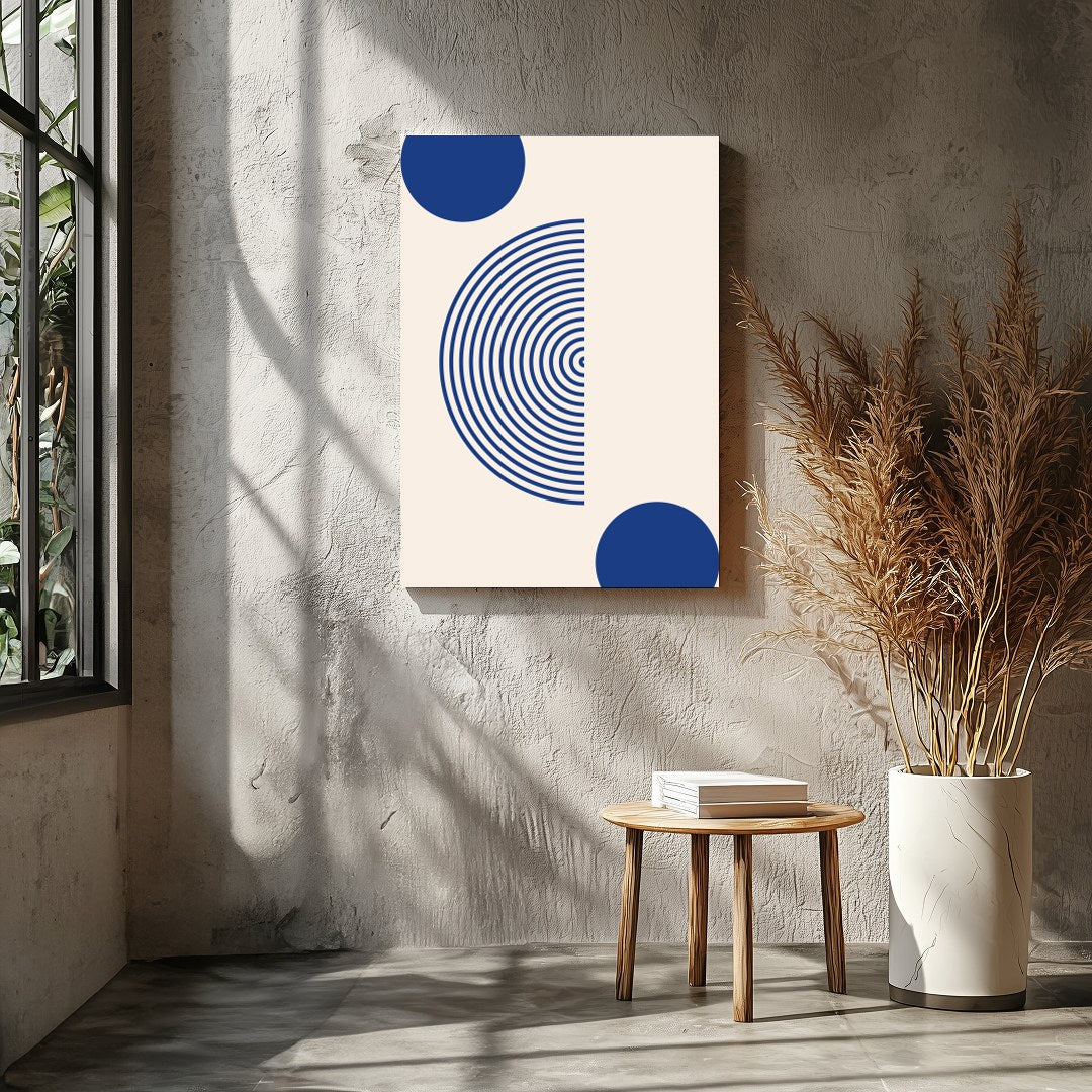 Elevate your space with this captivating minimalist art piece featuring bold geometric shapes in for Entrance