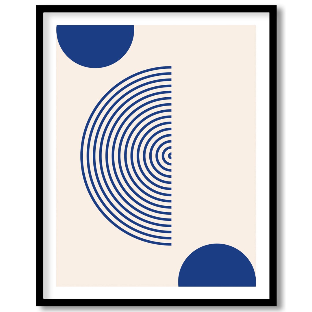 Elevate your space with this captivating minimalist art piece featuring bold geometric shapes in for studio