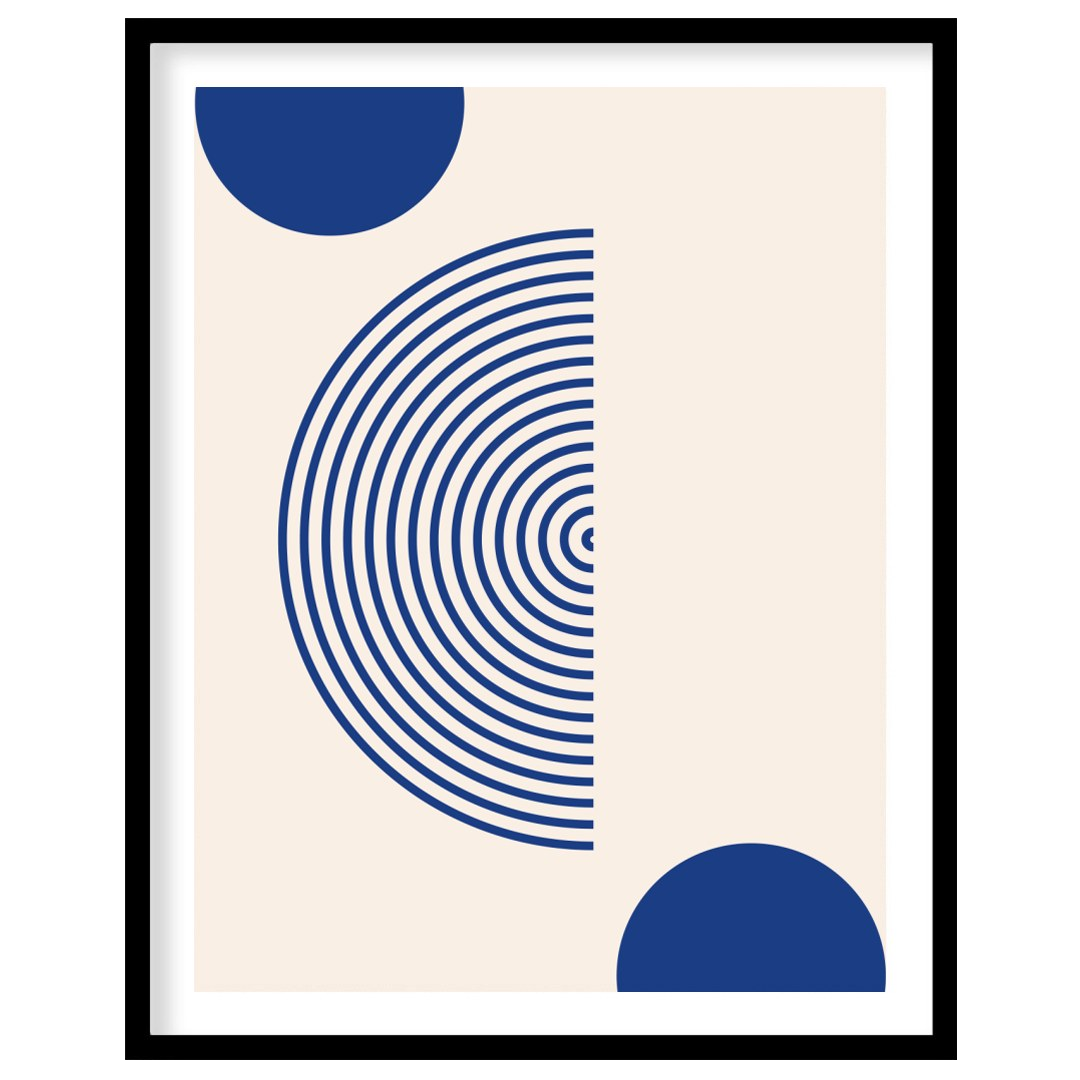 Elevate your space with this captivating minimalist art piece featuring bold geometric shapes in for studio