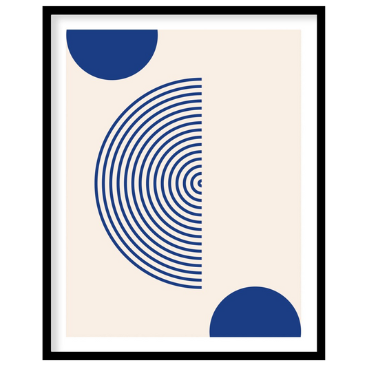 Elevate your space with this captivating minimalist art piece featuring bold geometric shapes in for studio