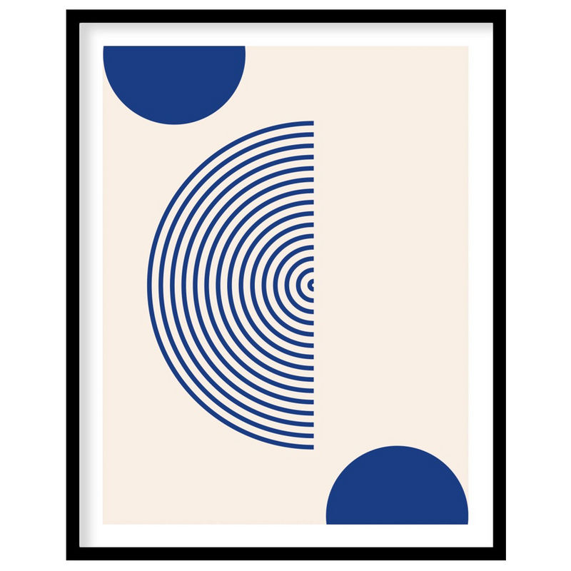 Blue Harmony Geometric Minimalist Art