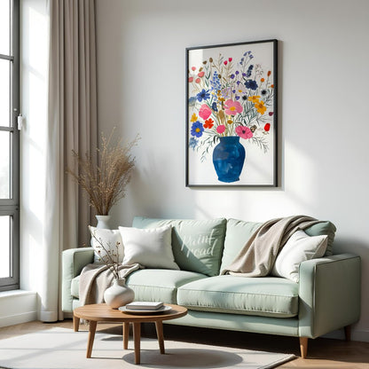 Blue Vase Blooms Painting at Blue Vase Blooms buy online at Paint Road featuring arrangement art and artistic