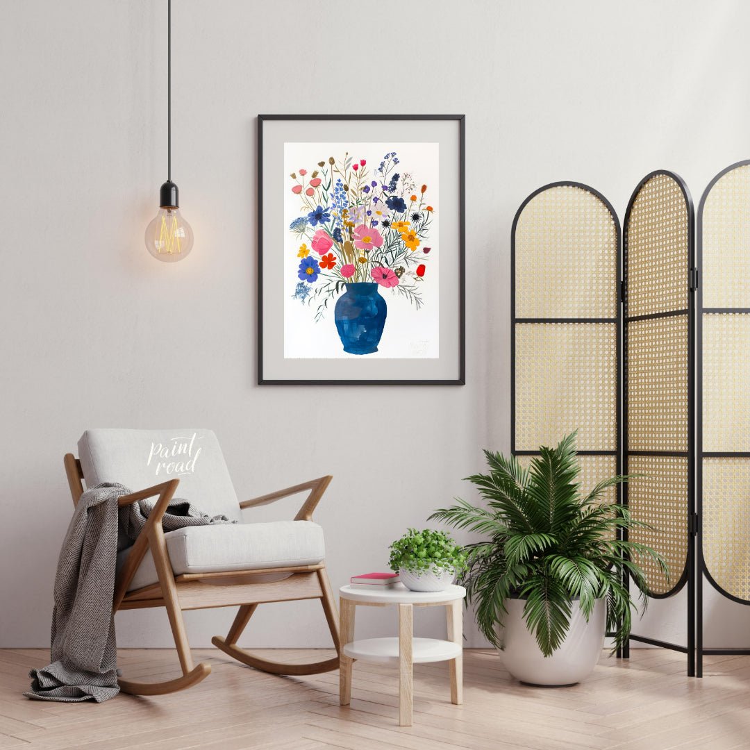 Blue Vase Blooms Painting at Blue Vase Blooms buy online at Paint Road featuring arrangement art and artistic