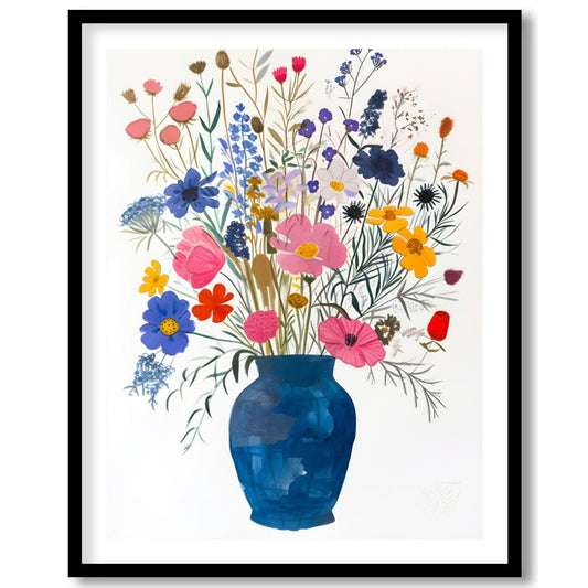 Blue Vase Blooms Painting at Blue Vase Blooms buy online at Paint Road featuring arrangement art and artistic