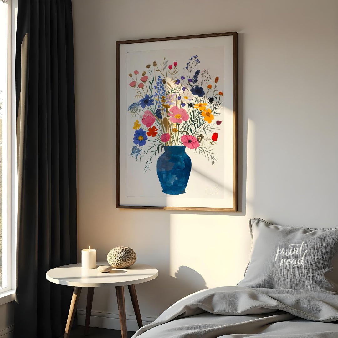 Blue Vase Blooms Painting at Blue Vase Blooms buy online at Paint Road featuring arrangement art and artistic