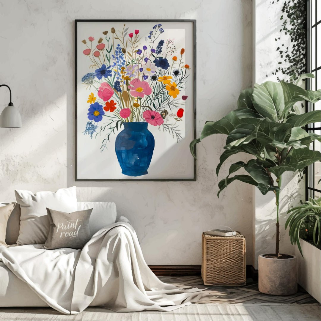 Blue Vase Blooms Painting at Blue Vase Blooms buy online at Paint Road featuring arrangement art and artistic