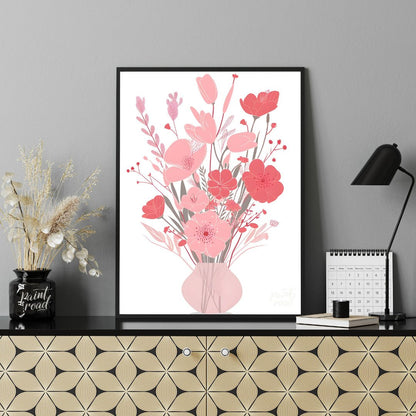 Blush Bloom Bouquet Painting at Blush Bloom Bouquet buy online at Paint Road featuring arrangement art and bloom.