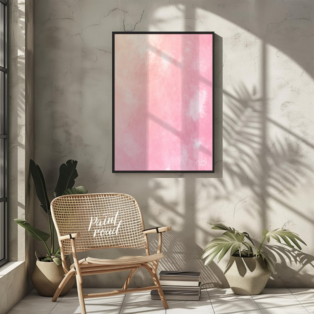 This abstract digital background features a soft blend of pink and cream tones, creating a dreamy a… for other