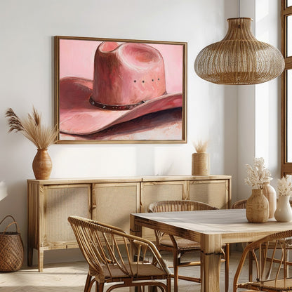 Infuse your space with the rustic charm and gentle grace of 'Blush Cowboy Elegance.' This for Dining