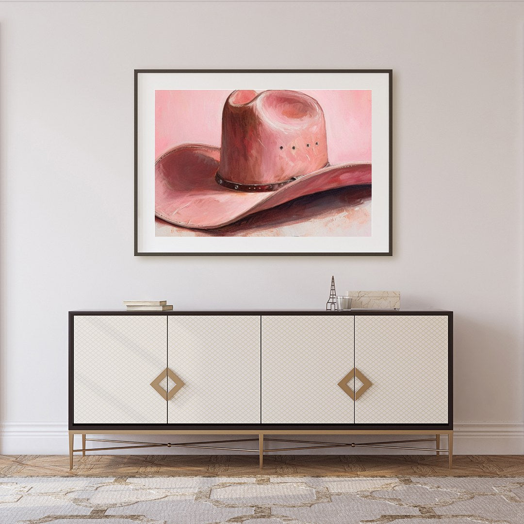 Infuse your space with the rustic charm and gentle grace of 'Blush Cowboy Elegance.' This for Foyer