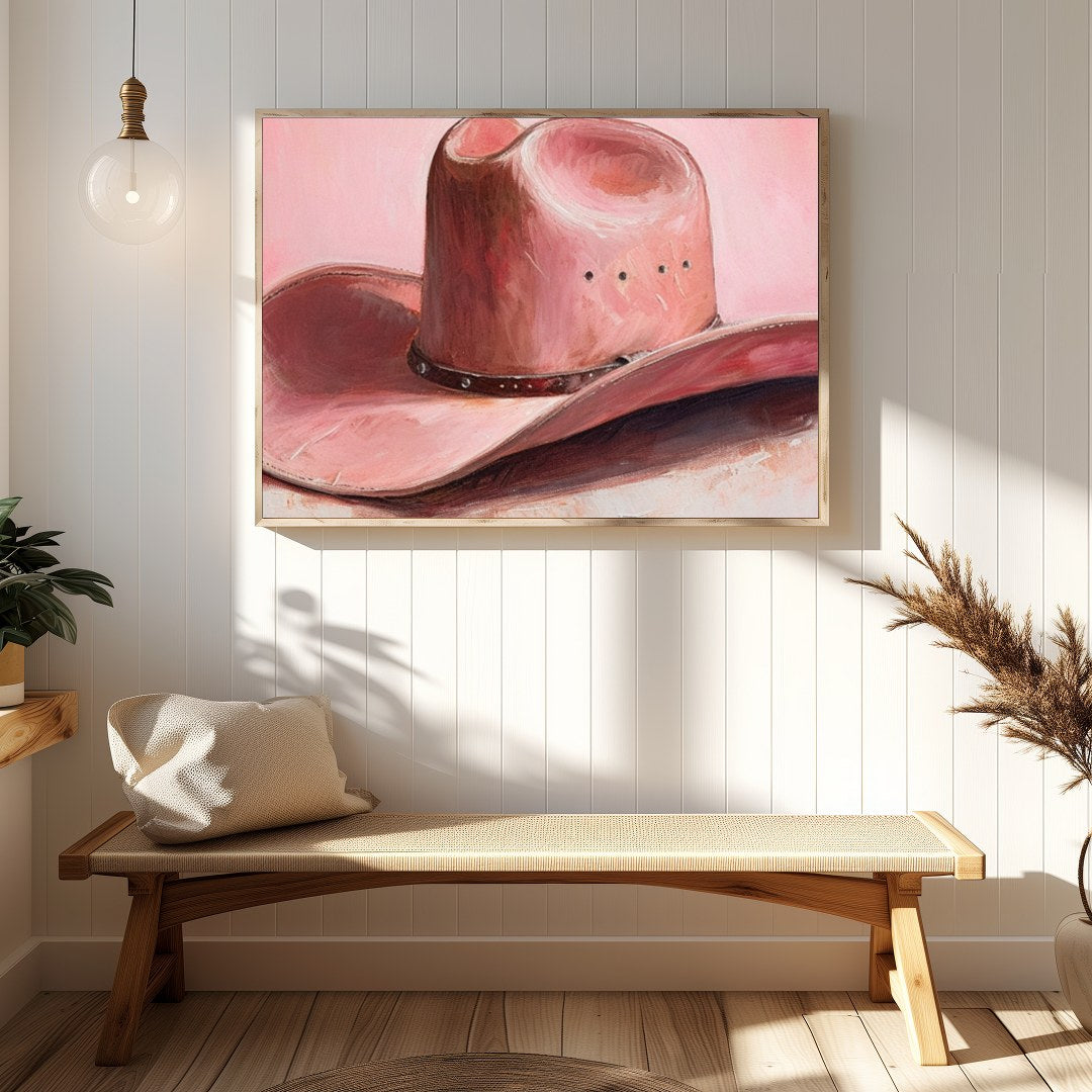 Infuse your space with the rustic charm and gentle grace of 'Blush Cowboy Elegance.' This for Hallway