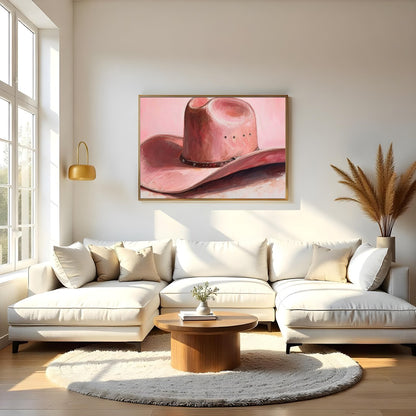 Infuse your space with the rustic charm and gentle grace of 'Blush Cowboy Elegance.' This for Living Room