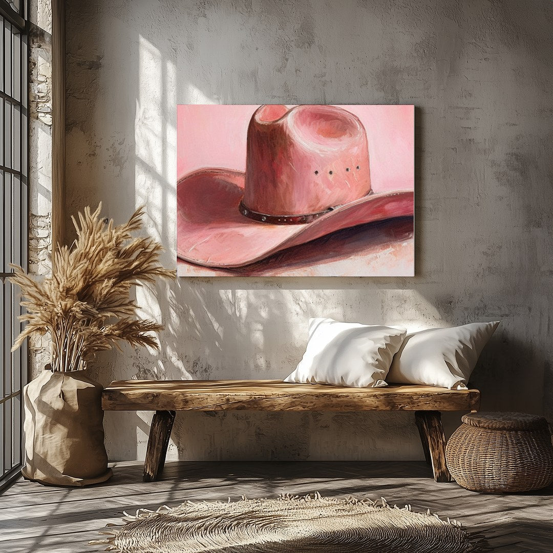 Infuse your space with the rustic charm and gentle grace of 'Blush Cowboy Elegance.' This for Veranda