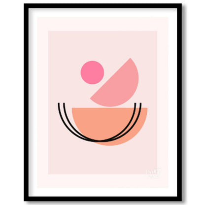“Blush Orbit” is a sleek, contemporary geometric wall art piece designed to radiate calm and visual… for home