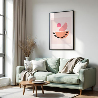 “Blush Orbit” is a sleek, contemporary geometric wall art piece designed to radiate calm and visual… for living room