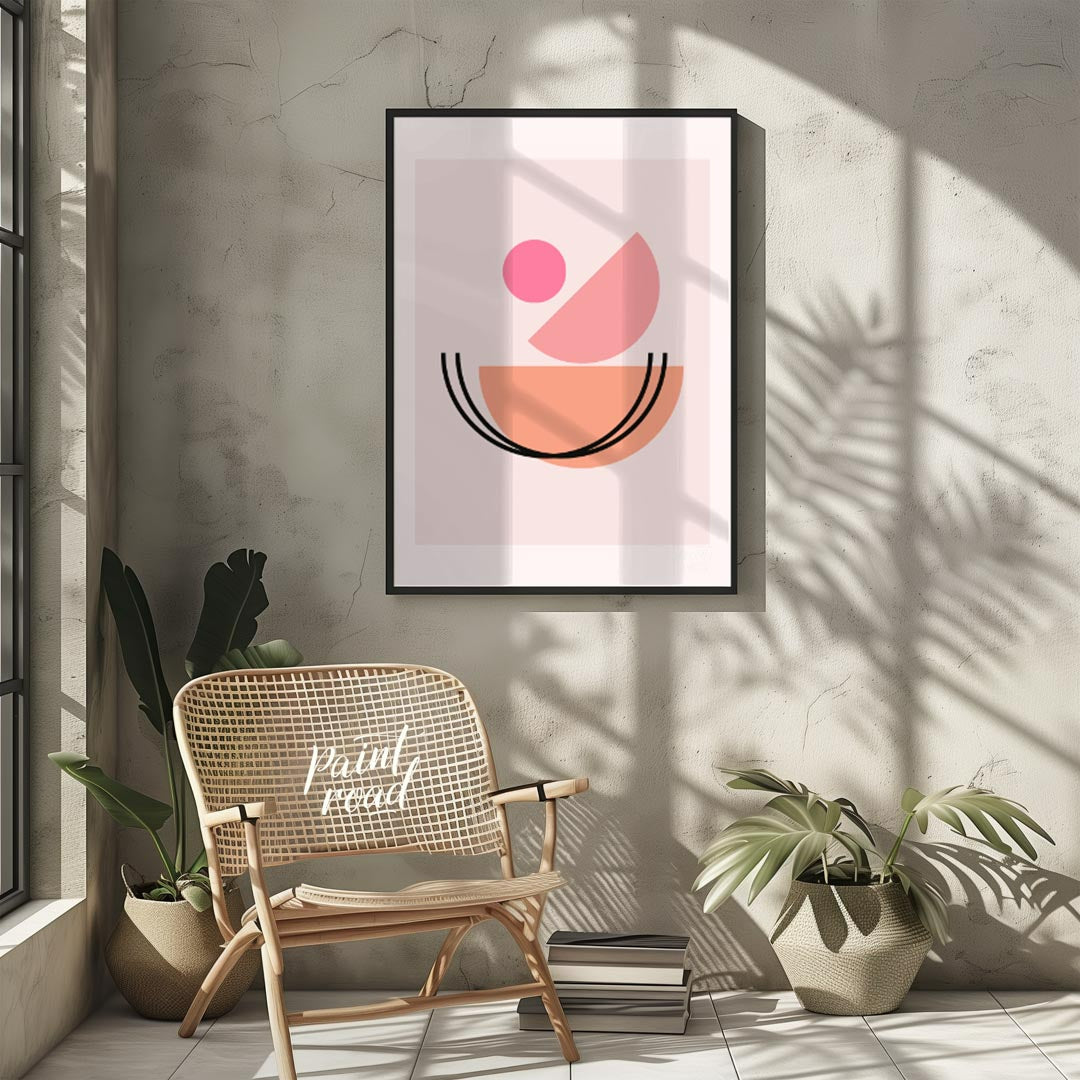 “Blush Orbit” is a sleek, contemporary geometric wall art piece designed to radiate calm and visual… for other