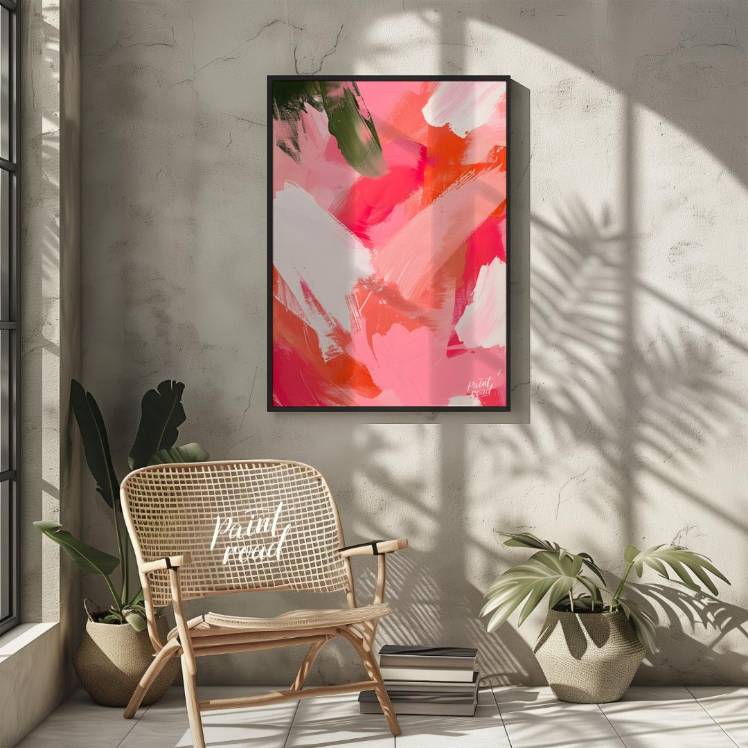 Blush Rush is a bold, energetic abstract that explodes with passion, playfulness, and movement. Swe… for other
