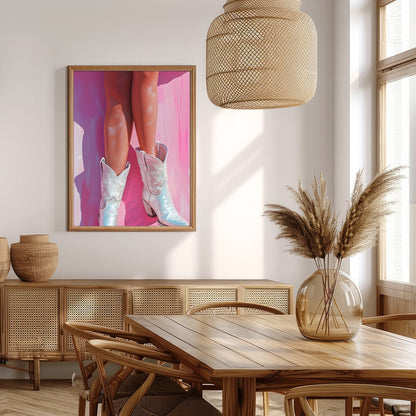 Step into a whimsical world with 'Blushing Cowgirl Reverie', where rustic charm meets contemporary for Extra Kitchen