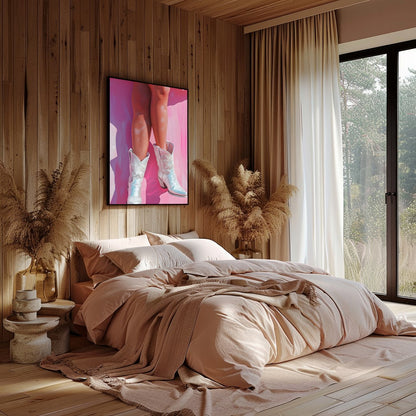 Step into a whimsical world with 'Blushing Cowgirl Reverie', where rustic charm meets contemporary for nook