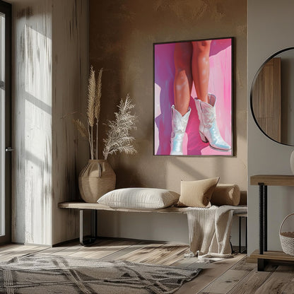 Step into a whimsical world with 'Blushing Cowgirl Reverie', where rustic charm meets contemporary for retreat