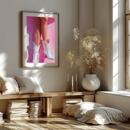 Step into a whimsical world with 'Blushing Cowgirl Reverie', where rustic charm meets contemporary for studio