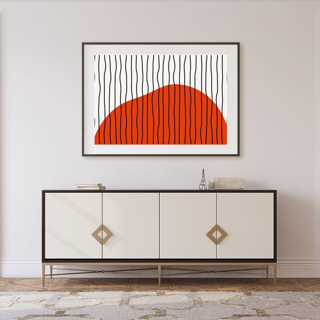 Explore the simplicity and elegance of modern minimalism with this striking artwork featuring a for Foyer