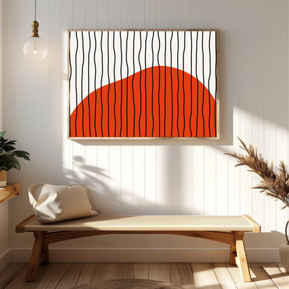 Explore the simplicity and elegance of modern minimalism with this striking artwork featuring a for Hallway