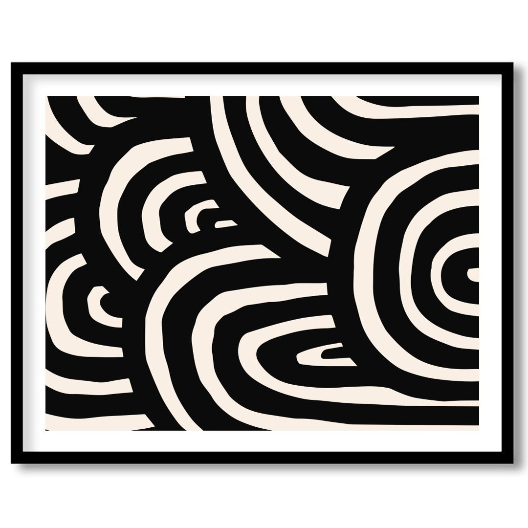 Introduce a striking visual element to your space with the Bold Monochrome Maze. This captivating for kitchen