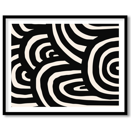 Introduce a striking visual element to your space with the Bold Monochrome Maze. This captivating for kitchen