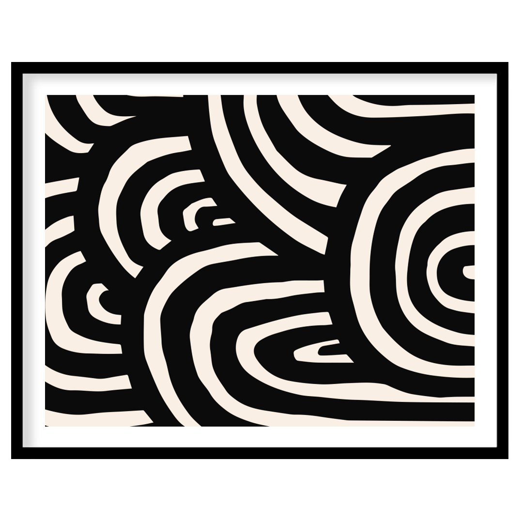 Introduce a striking visual element to your space with the Bold Monochrome Maze. This captivating for kitchen