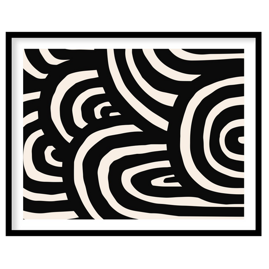 Introduce a striking visual element to your space with the Bold Monochrome Maze. This captivating for kitchen