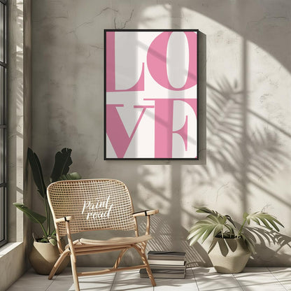 This striking minimalist art print, titled “Love 5” by Mokaky, captivates with its bold and expansi… for other